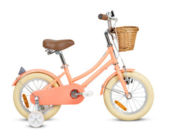 Rizz 12-Inches Peach Kids Bicycle - Platinum Girls
