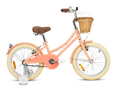 Rizz 18-Inches Peach Kids Bicycle - Platinum Girls