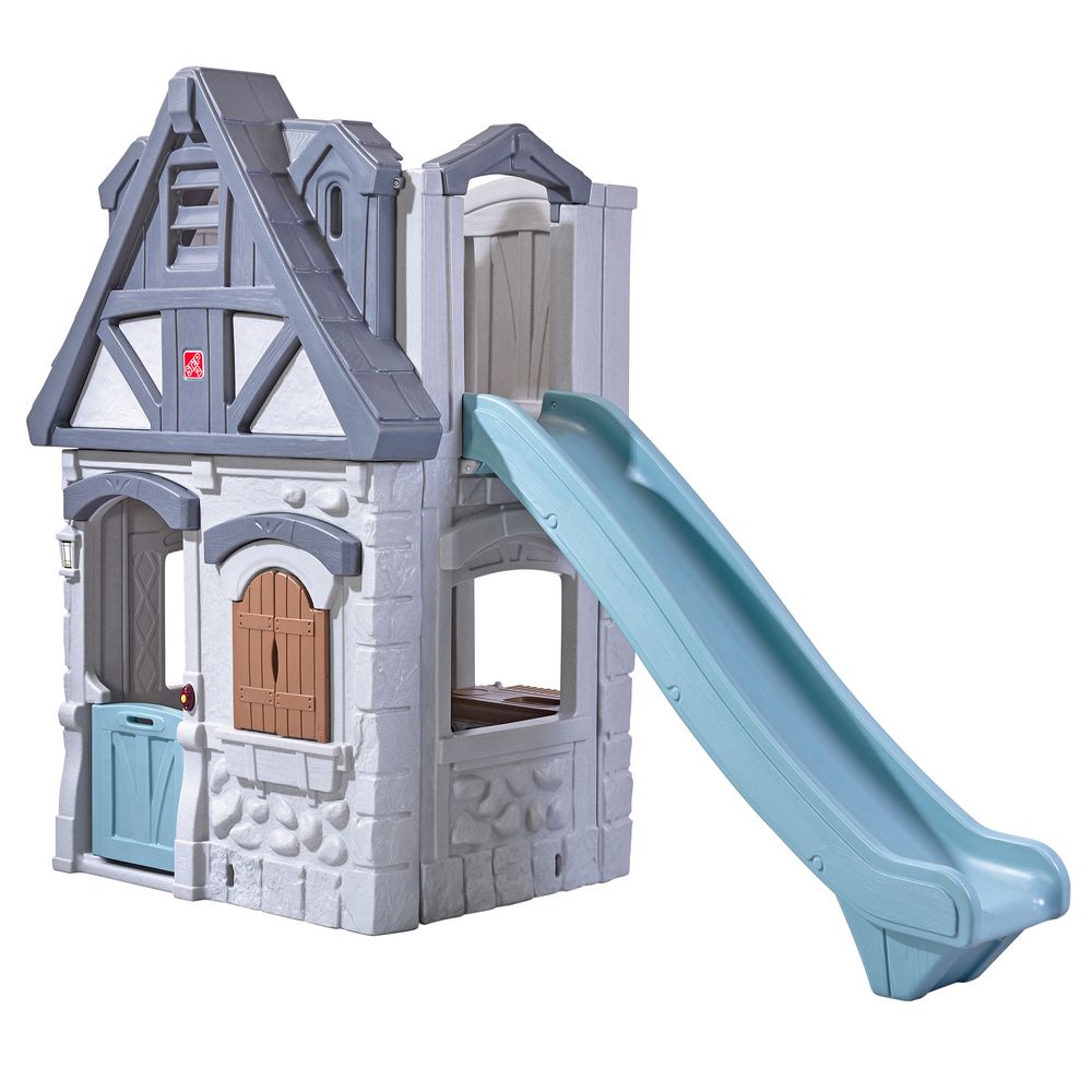 Enchanting Adventures Multi - Level Playhouse & Slide for Kids Outdoor Play