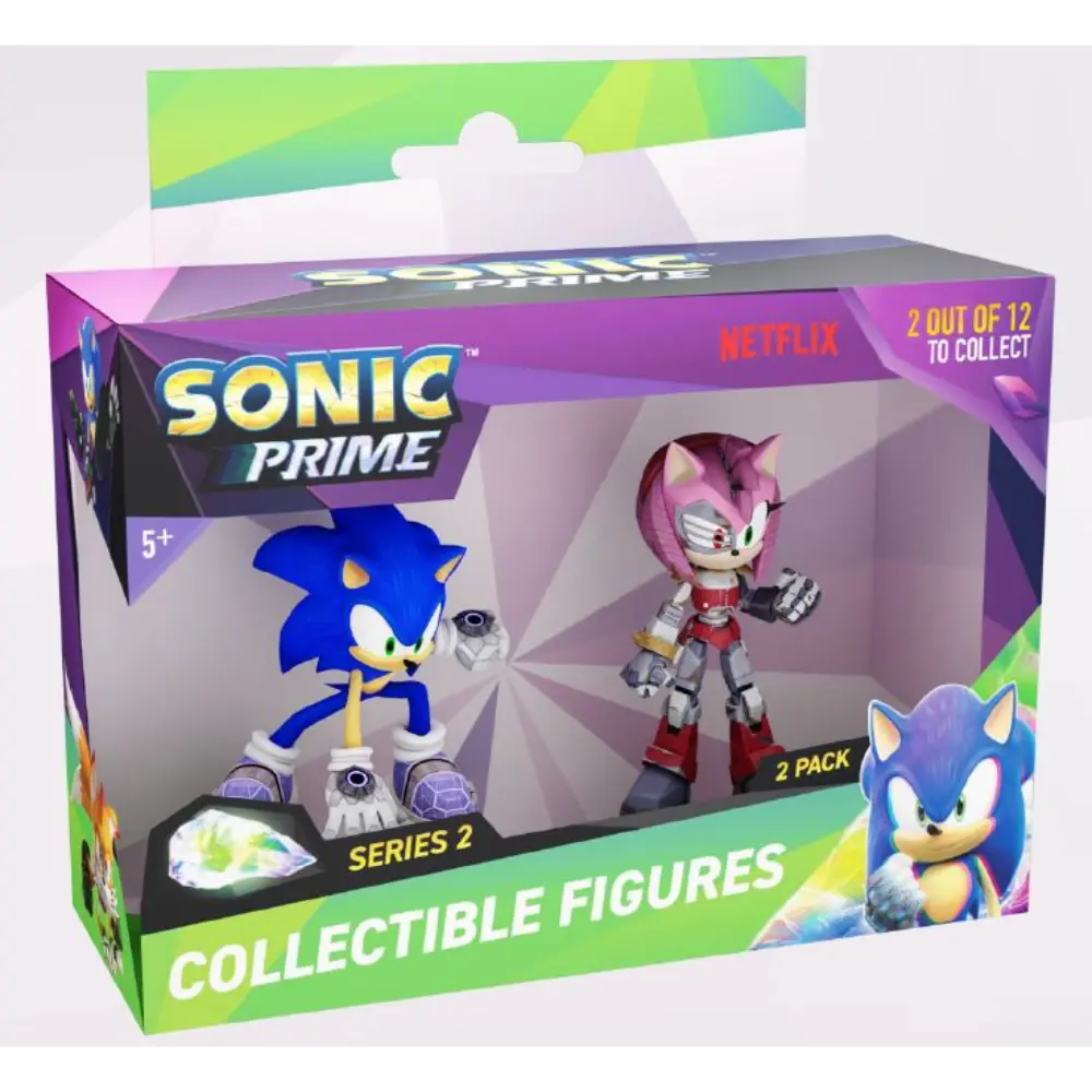 تشكيلة شخصيات Sonic Prime - شخصيتان في علبة عرض