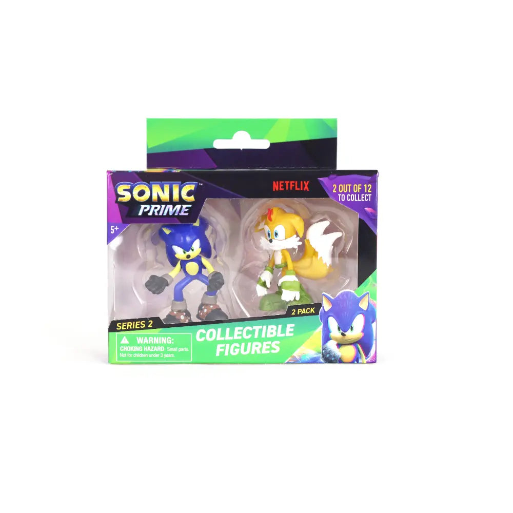 تشكيلة شخصيات Sonic Prime - شخصيتان في علبة عرض