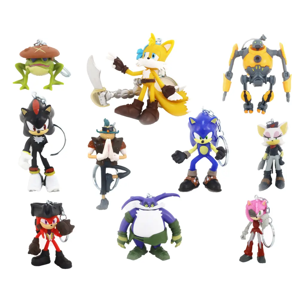 Sonic Figure Key Chain Blister Pack 2.5 Inch Assortment 1-piece