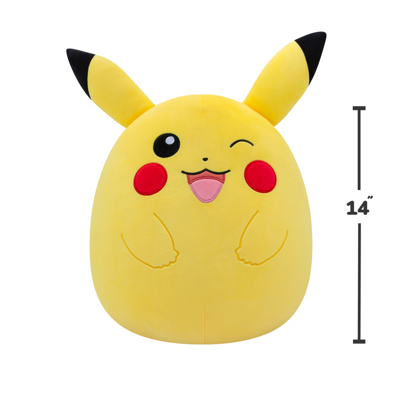 Pokemon Squishmallow Winking Pikachu ١٤ بوصة