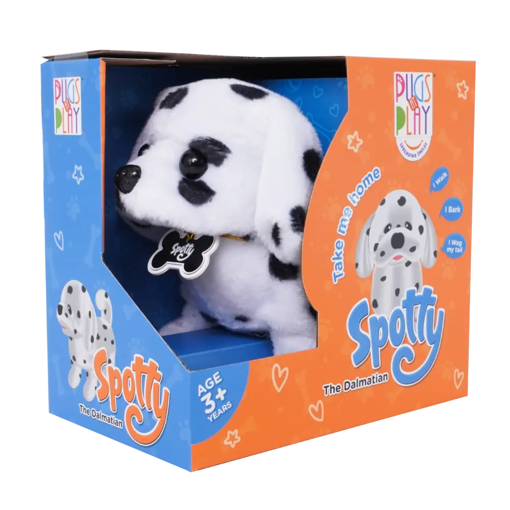 Pugs At Play Walking Spotty 6.5 B/O