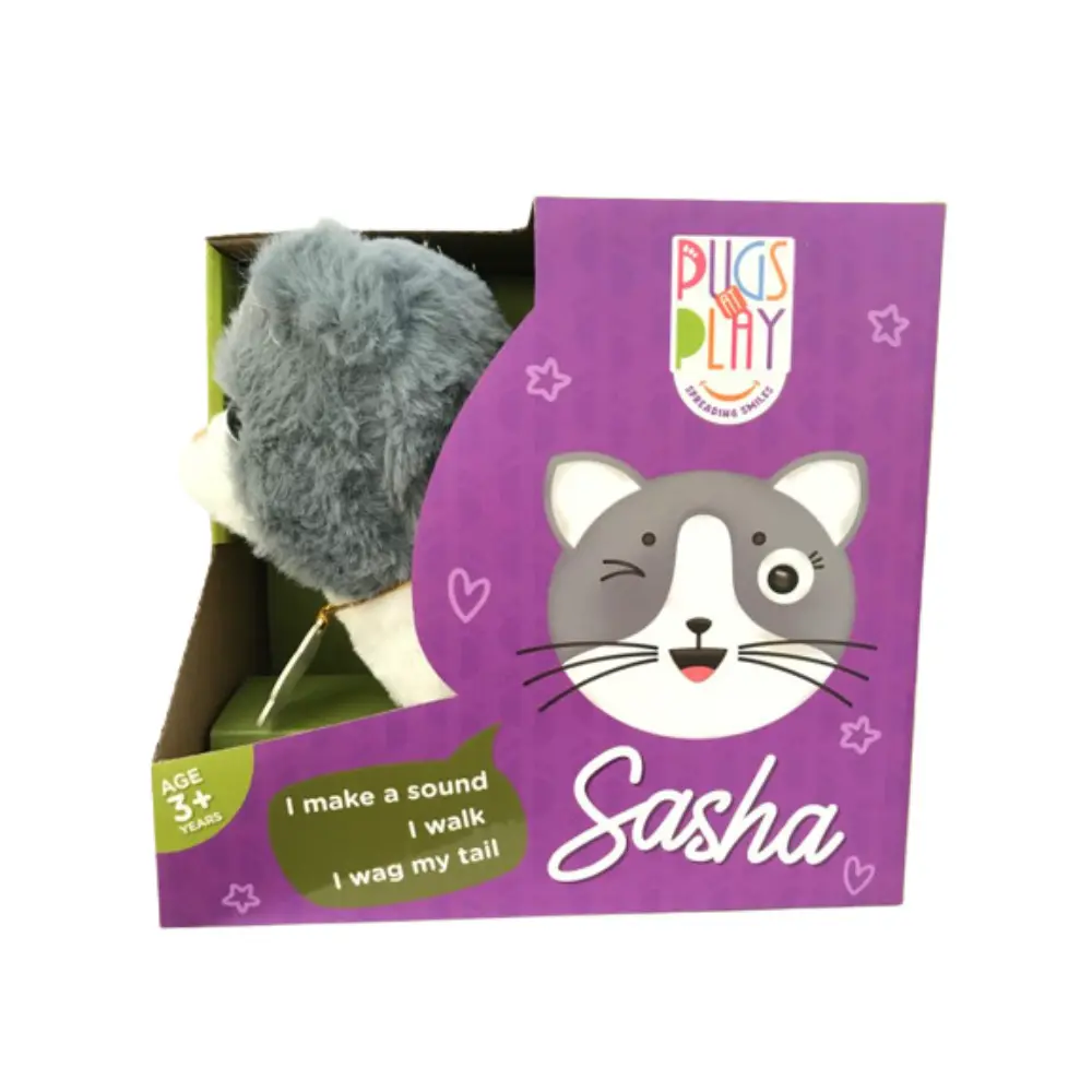 Pugs At Play Walking Sasha 6.5 inch Battery Operated