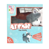 Pugs At Play Flipping Archie يعمل بالبطارية