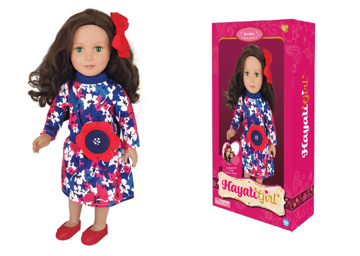 Hayati Girl Jeeda 18-Inch Fashion Doll in Blooming Dress