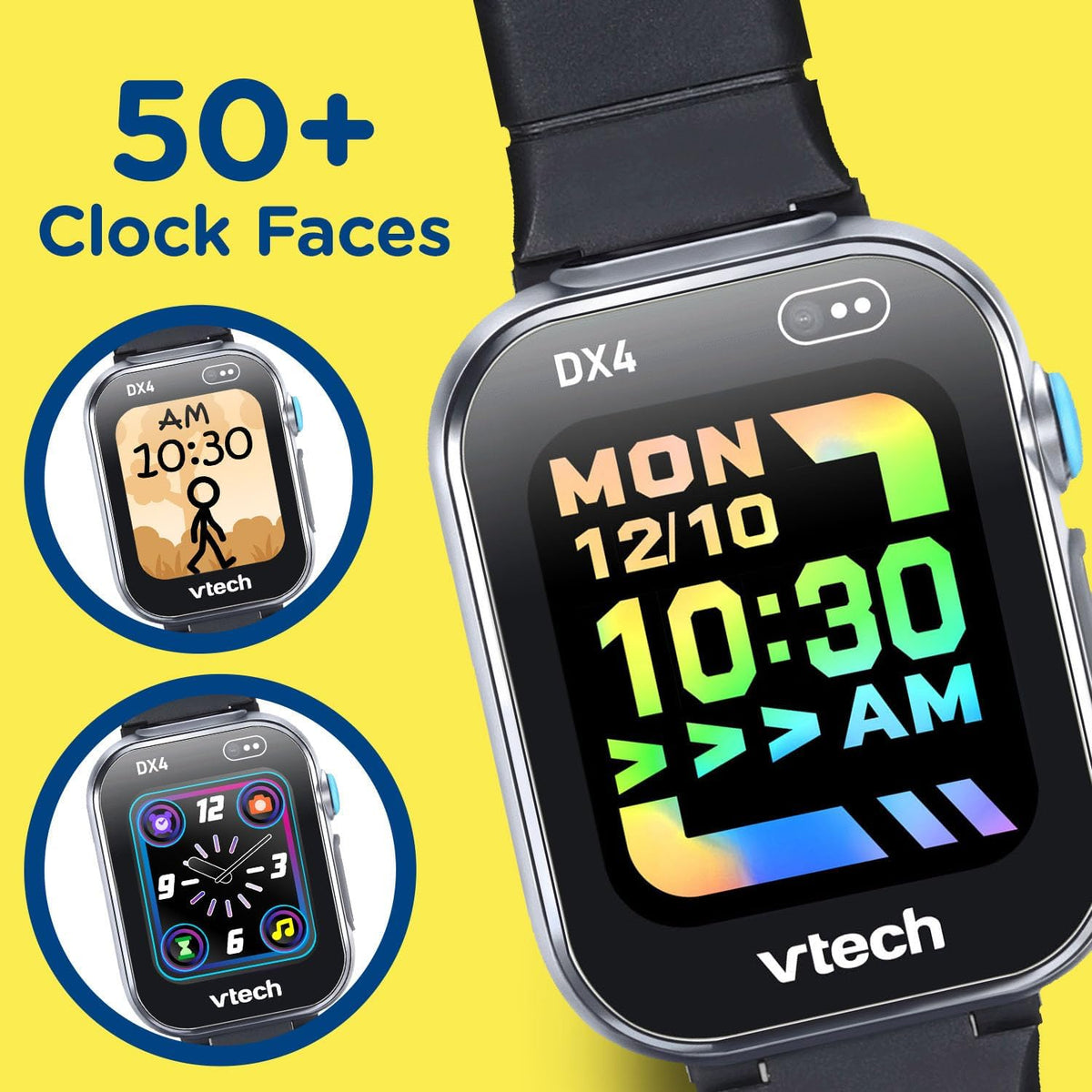 VTech Kidizoom Smart Watch Dx٤ أسود يعمل بالبطارية