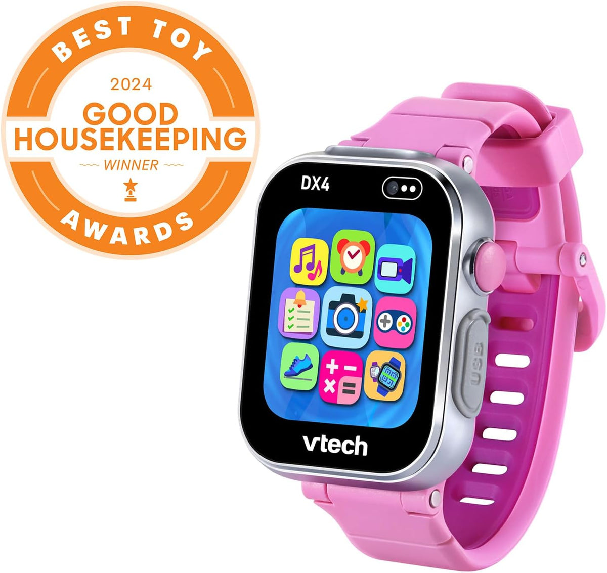 VTech Kidizoom Smart Watch Dx٤ وردي يعمل بالبطارية