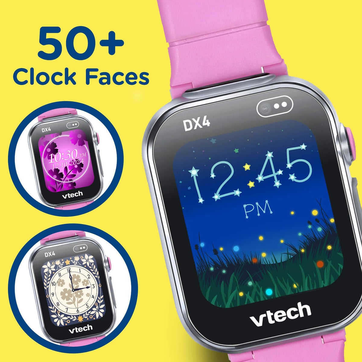 VTech Kidizoom Smart Watch Dx٤ وردي يعمل بالبطارية