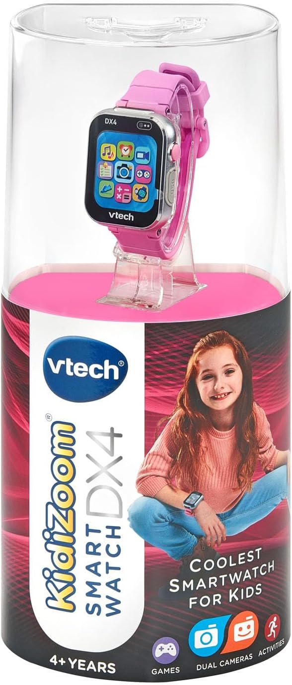 VTech Kidizoom Smart Watch Dx٤ وردي يعمل بالبطارية