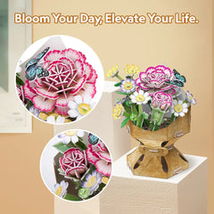 3D Puzzle Carnation Flower Bouquet 134 Pcs