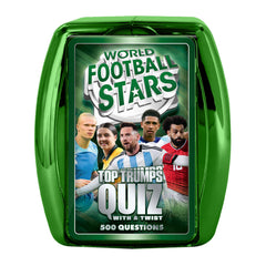 Top Trumps World Football Stars  Quiz Game with 500 Football Questions