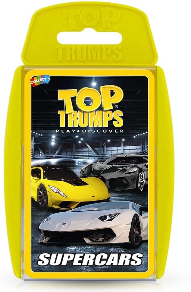 Top Trumps Supercars Portable Educational Card لعبة