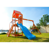 Dynamic Sports Olympia Wooden Swing Set with Slide & Monkey Bars