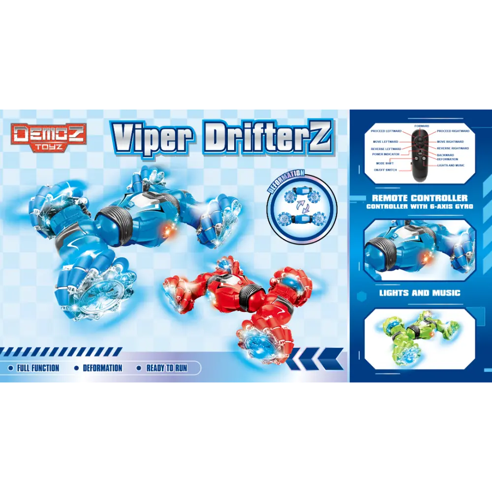 Demoz RC Viper Drifterz 1/12 2.4G 4WD with Light and Music Gyro