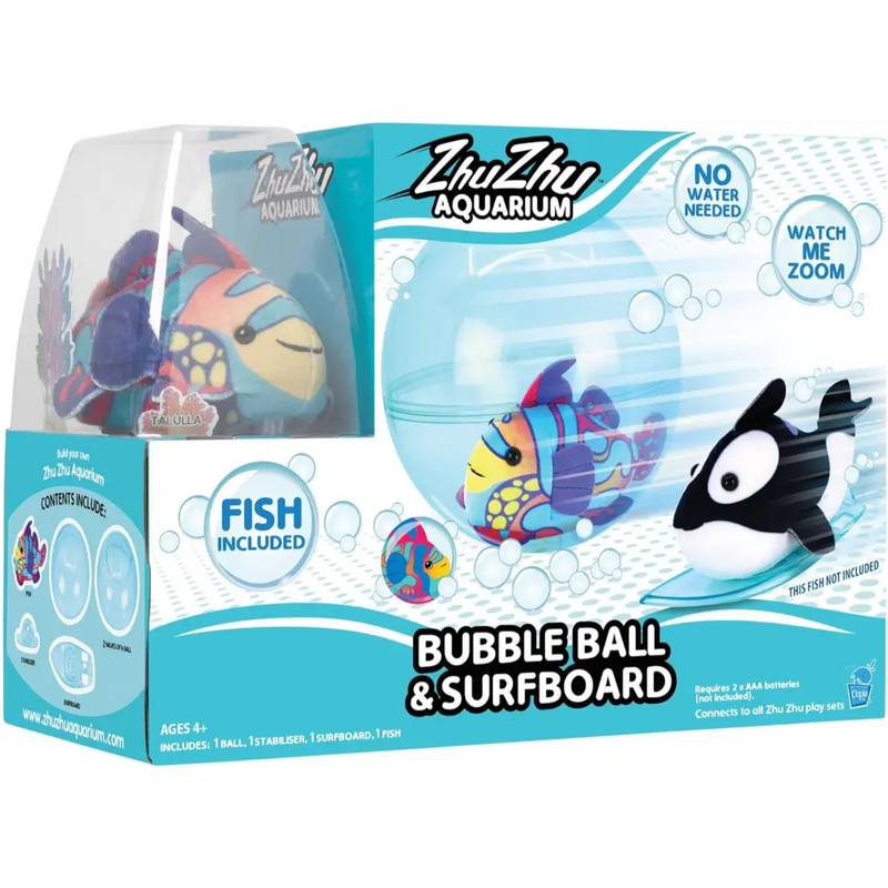 Zhuzhu Aquarium Bubble Ball and Surfboard with Fish