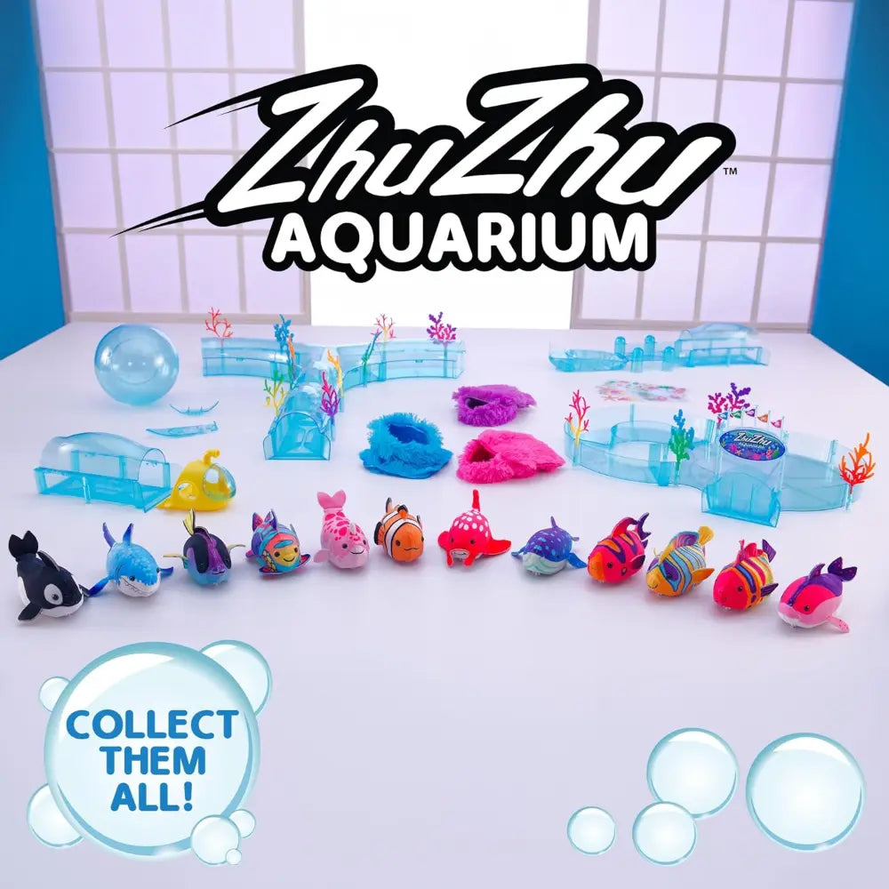 Zhuzhu Aquarium Bubble Ball and Surfboard with Fish