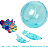 Zhuzhu Aquarium Bubble Ball and Surfboard with Fish