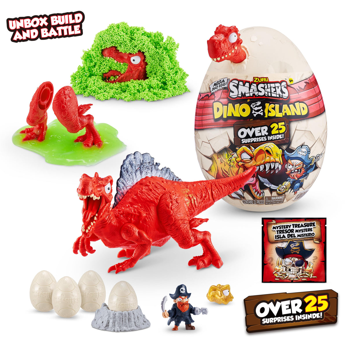 Smashers Mega Dino Combo Action Figure Playset for Kids