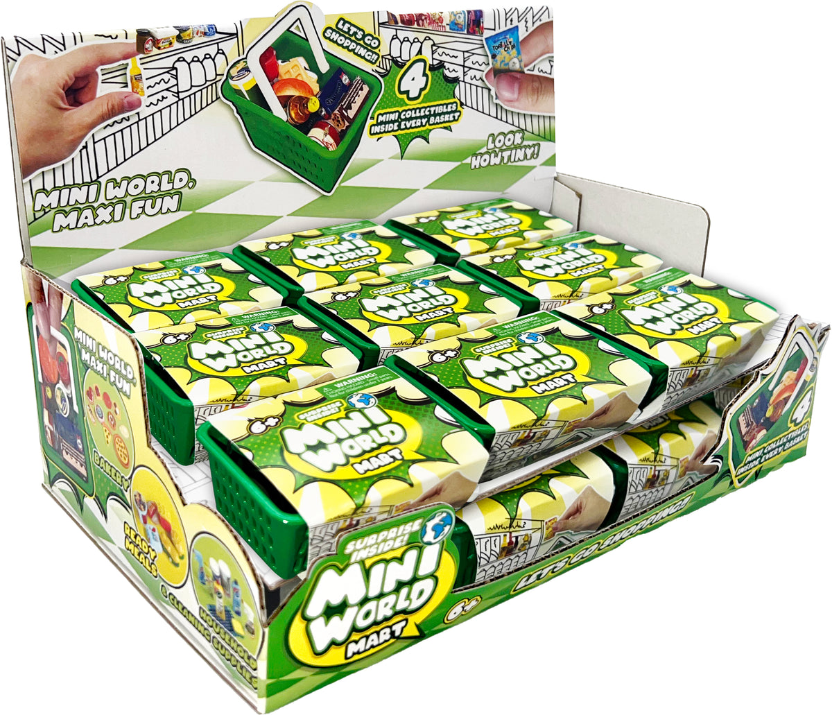 ميني وورلد Mini Mart سلة تسوق مفاجآت، قطعة واحدة عشوائية