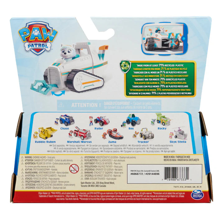 Paw Patrol Basic Vehicle Assorted Character - Random Selection