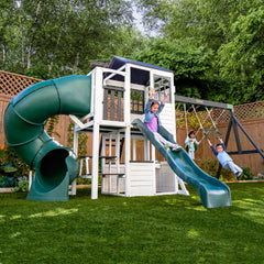 KidKraft Wrangler Way Swing Set Outdoor Wooden Backyard Playset for Kids