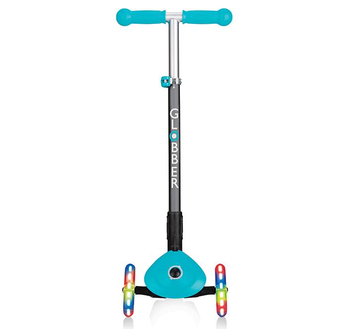Globber Primo Foldable Lights Teal