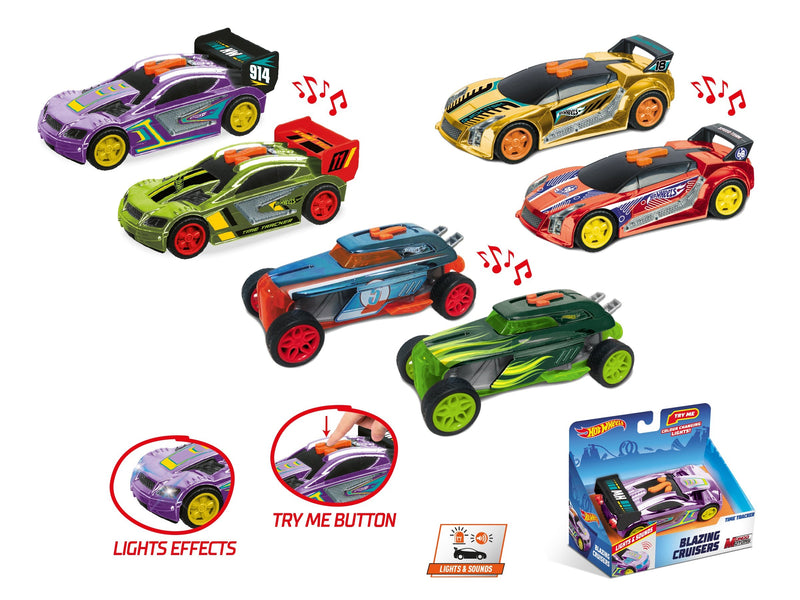 Hot Wheels Light & Sound Blazing Cruisers Assorted